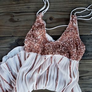 Free People Pink Glitter Dress